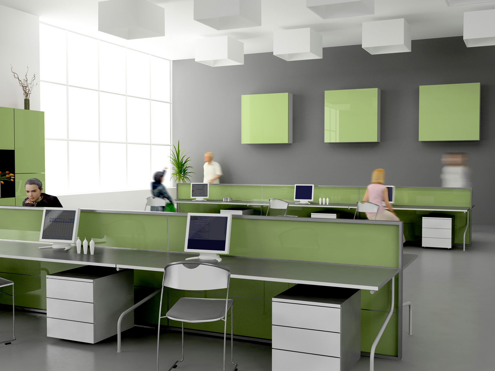 Оптимальные помещения. Цвет стен в офисе. Зеленые стены в офисе. Зеленый цвет в интерьере офиса. Интерьерные решения для офиса.